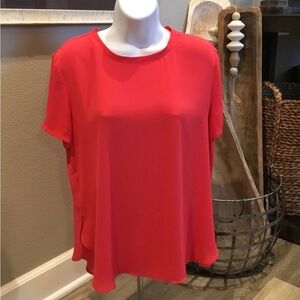 LOFT Elegant Coral Women's Top Sz M